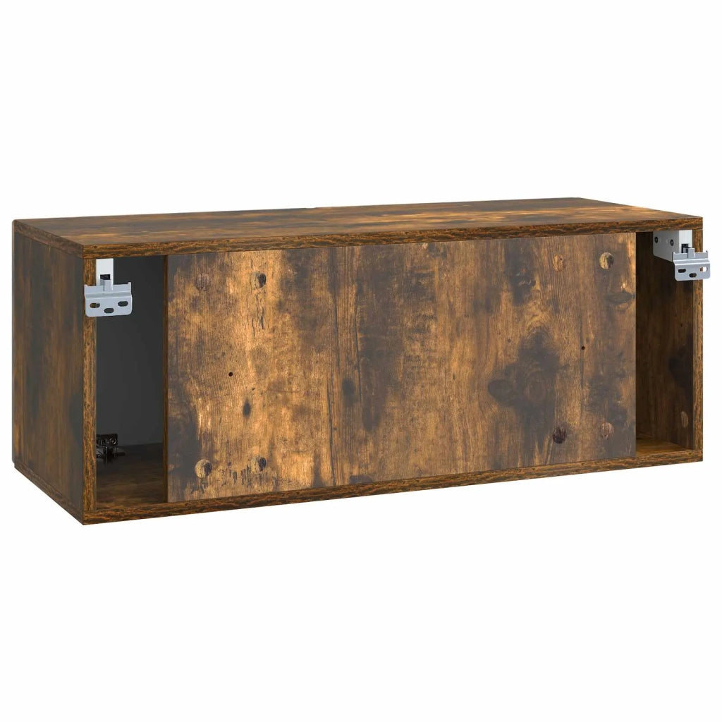 Mobile TV da Muro | Armadietto TV | Mobile Porta TV Rovere Fumo 78,5 x 31 x 30 cm
