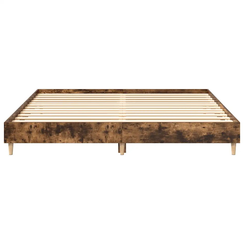 Giroletto senza Materasso-Struttura Letto Rovere Fumo 160x200 cm in Truciolato 166262