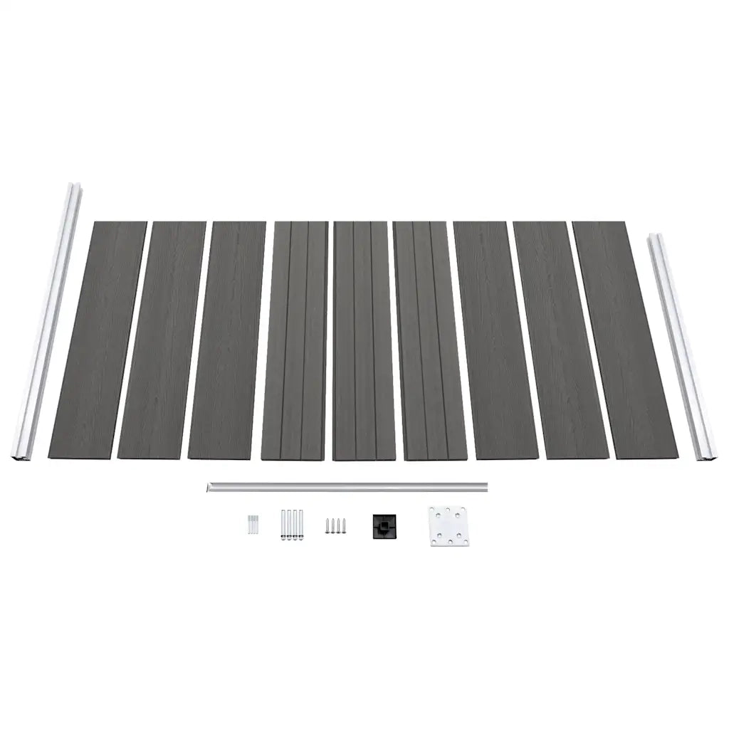 Pannello di recinzione | Recinzione da Giardino in WPC 95x186 cm Grigio