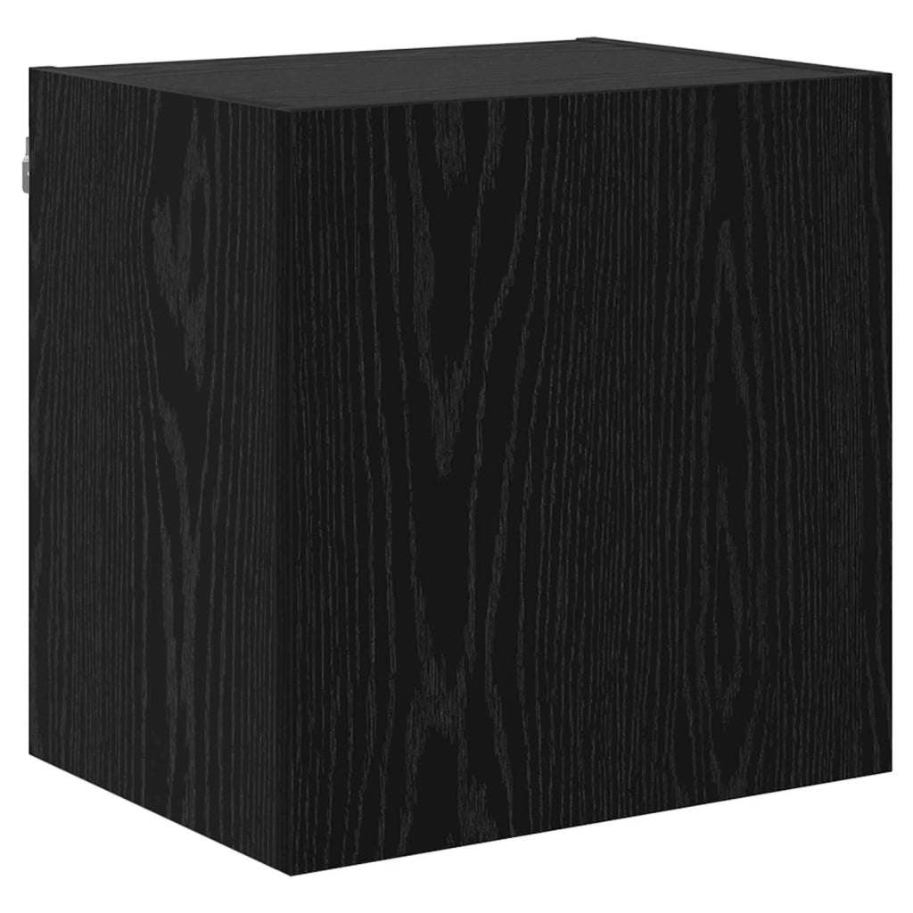 Unità TV da Parete 5 pz Rovere Nero Legno ingegnerizzato 3402769