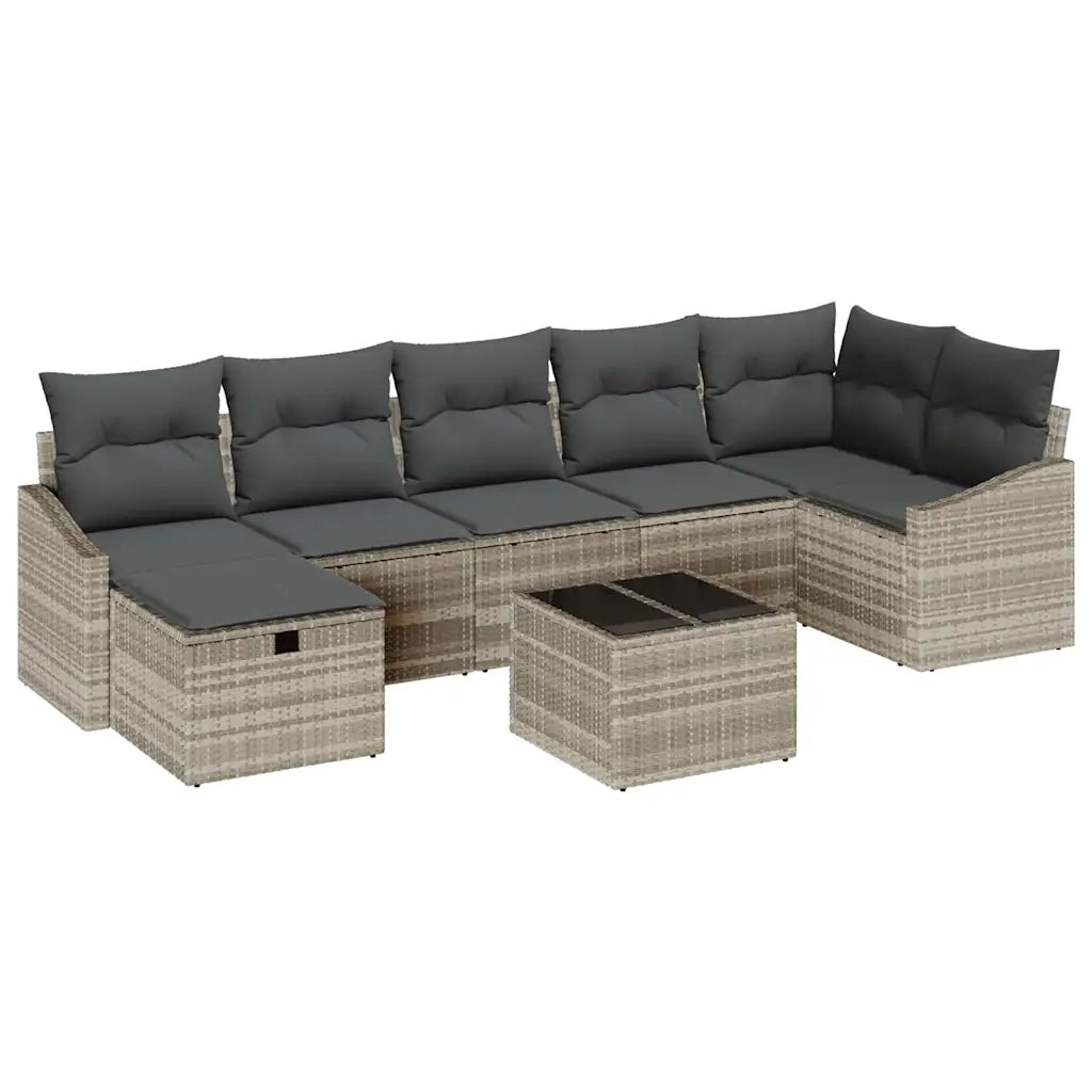 Set di divani con cuscino 8 pcs polyrattan