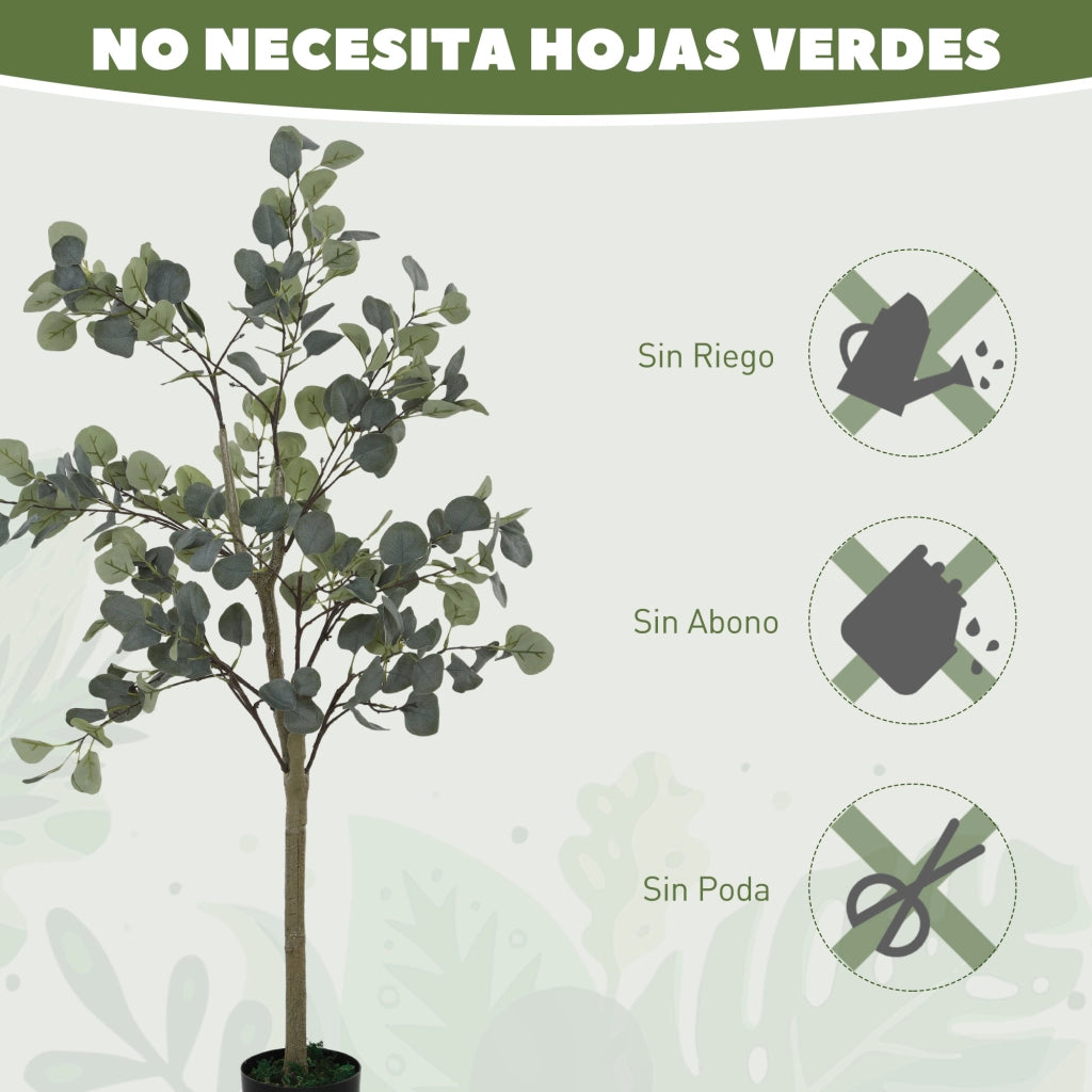 Pianta Artificiale Eucalipto ¨C Minimal ¨C Verde 150 cm in Vaso
