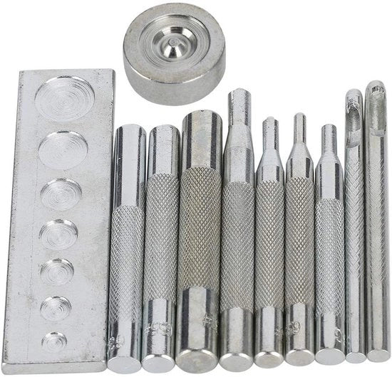 Set di viti a pressione di alta qualità in acciaio - Strumento di installazione - Set di viti a pressione - Accessori - Multifunzionale - Duraturo e facile da usare - Set di viti a pressione