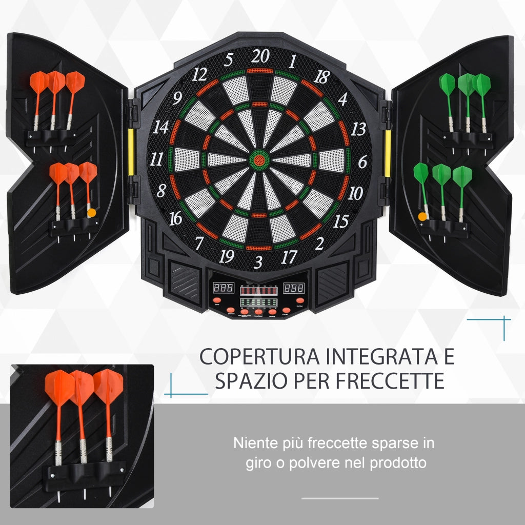 Bersaglio Elettronico Digitale ¨C Minimal ¨C 12 Freccette, 8 Giocatori, 27 Giochi