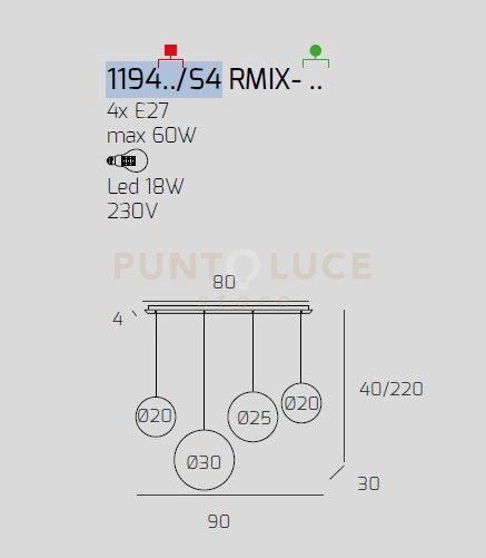 SOSP. CROMO 4 LUCI RETTANGOLARE VETRI (2 PICCOLI+1 MEDIO+1 GRANDE) TUTTI AMBRA 1194CR-S4 RMIX-AM