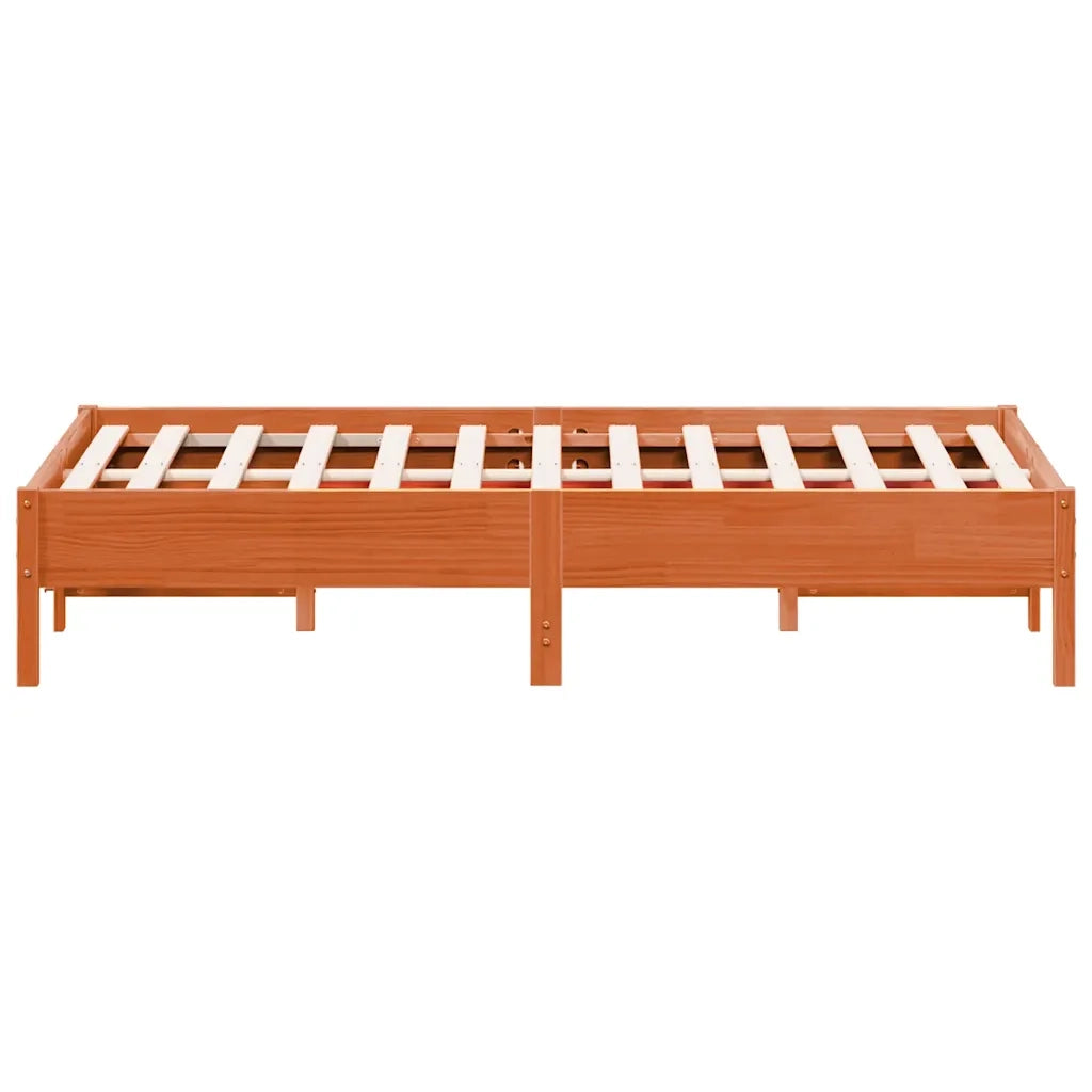 Letto senza Materasso Marrone Cera 120x190 cm in Legno di Pino 842725
