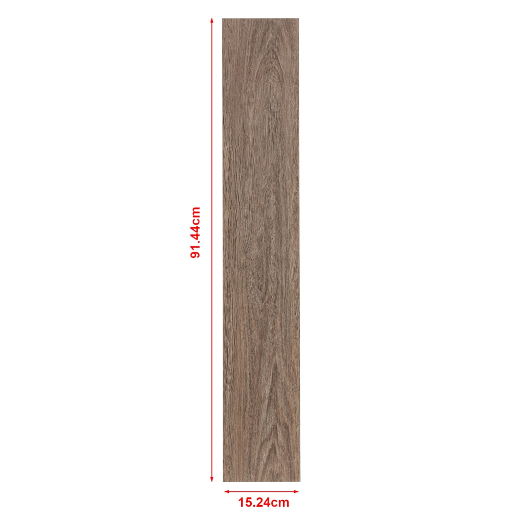 Piastrelle Adesive in PVC (7 listoni = 0,975 m²) Laminato Vinilico Fai da Te Pavimentazione Autoadesiva Rivestimento per Spazi Interni - Rovere Chiaro Medio