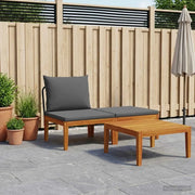 3 pcs Set di relax Legno di Acacia Massello Naturale 42022073