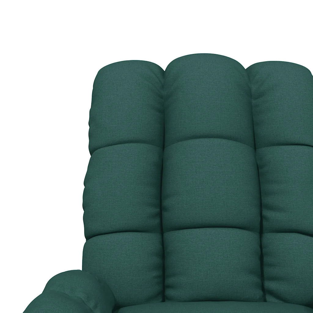 Poltrona Massaggiante Reclinabile Verde Scuro in Tessuto cod mxl 39196