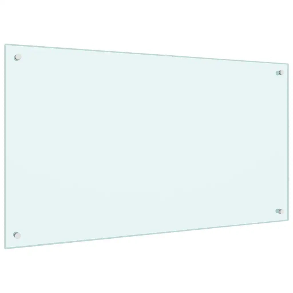 Schienale da cucina 2 pcs Bianco 100 x 60 cm vetro temperato 3415424