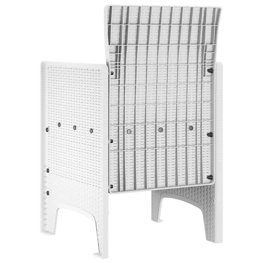 Sedia da Giardino 2 pcs Bianco 53 x 49 x 85 cm Polipropilene 847458