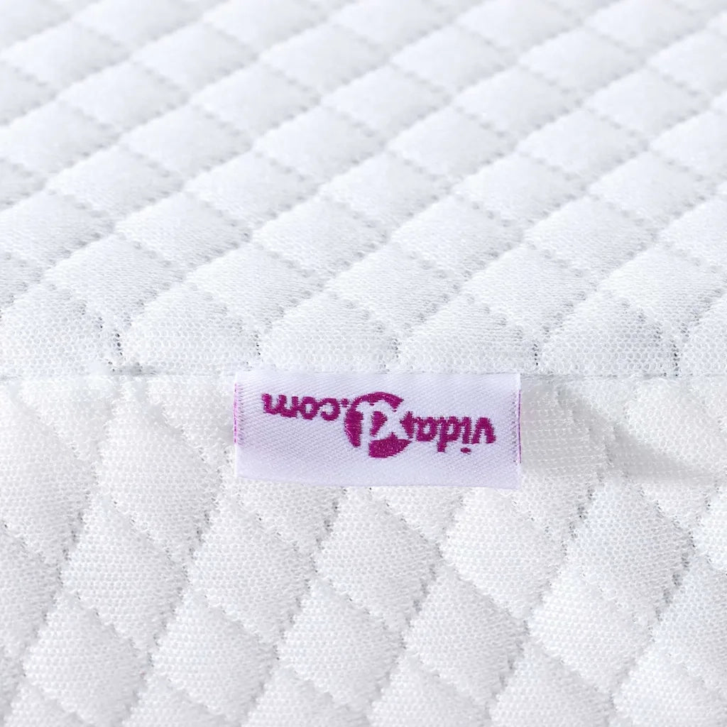 Topper per materasso-Materassino Bianco 100 x 200 cm Tessuto Jacquard 835193