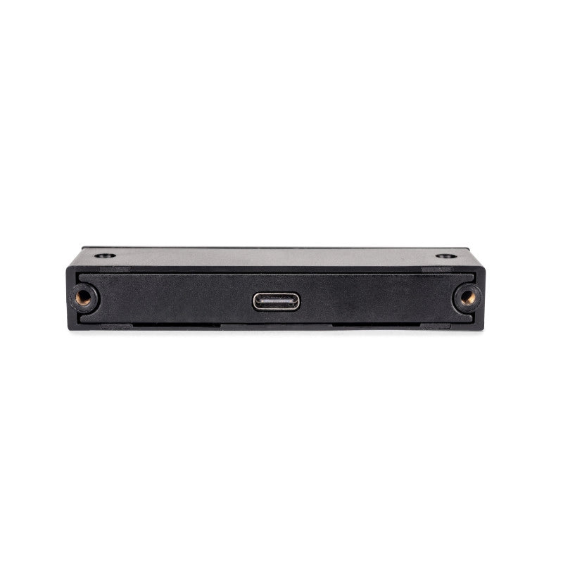Multiconnettore estraibile Vertikal Push 60, diametro 60 mm, 3 prese Schuko, 1 USB tipo A, 1 USB tipo C, Acciaio e Tec..