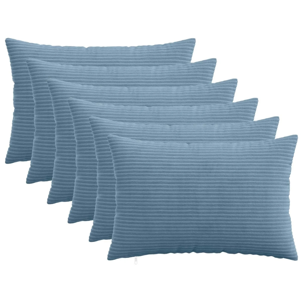 Federa 6 pcs HEERLEN Blu 50 x 80 cm corduroy 911972