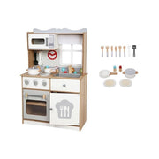 Cucina Chef in Legno con Accessori - Giocattolo Educativo per Bambini (60x30x93cm)