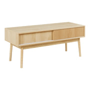 Mobile porta TV mensola per soggiorno 115 x 40 x 48 cm MDF effetto rovere 03_0010078