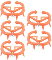 Accessori per vitello con corna in plastica arancione - 5 pezzi