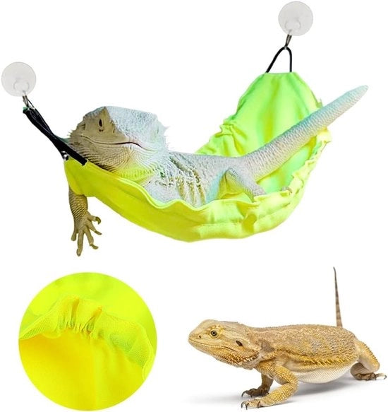 Sedia per Rettili - Giallo Fluorescente - Sedia per Drago con Zanzariere per Tartarughe, Gechi, Serpenti e Iguane