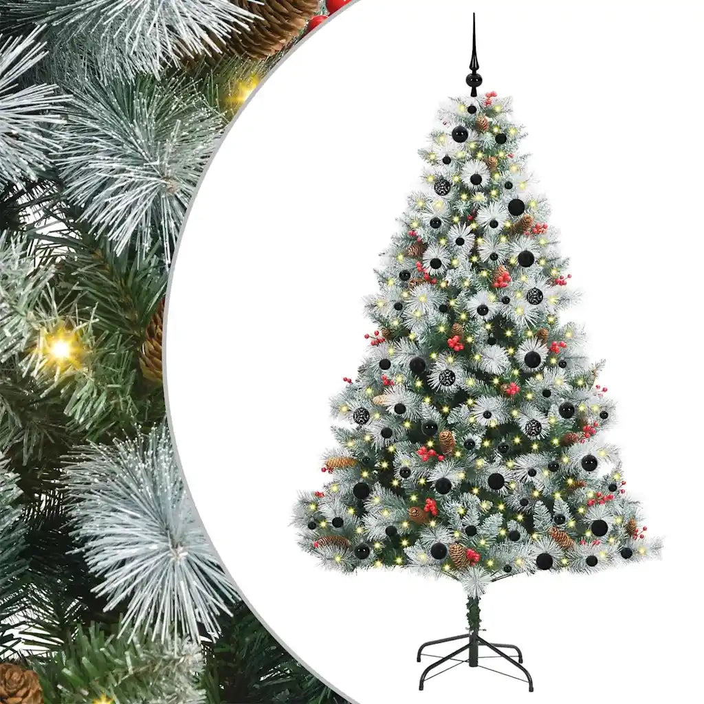 Albero di Natale artificiale Verde e bianco 210 cm 3395189