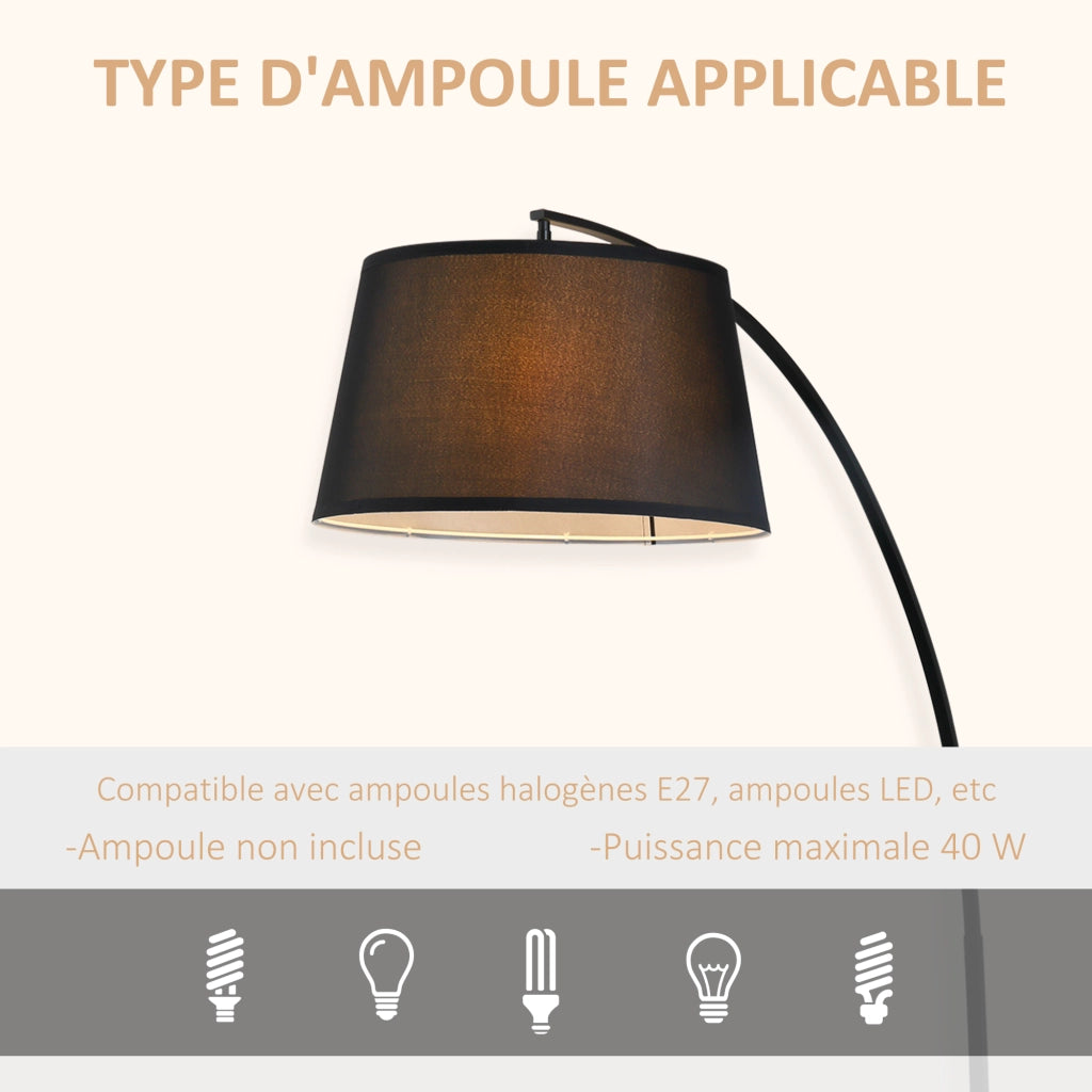 Lampada da terra arco ¨C Minimal ¨C metallo nero