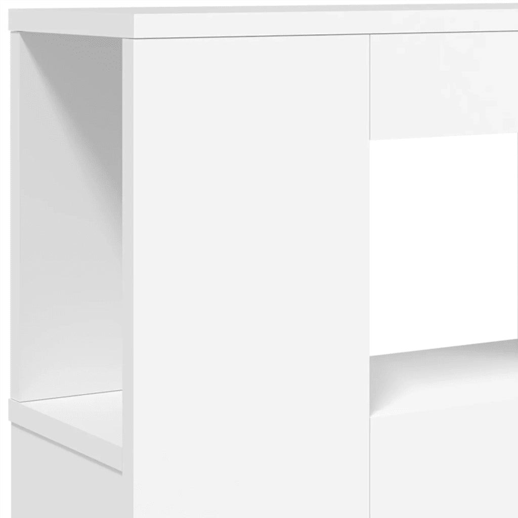 Testiera | Testata LED Bianca 120x18,5x103,5 cm Legno Multistrato