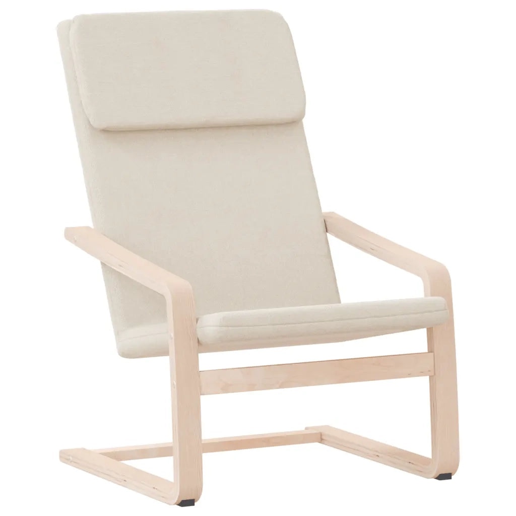 Poltrona | Sedia Relax Crema in Tessuto