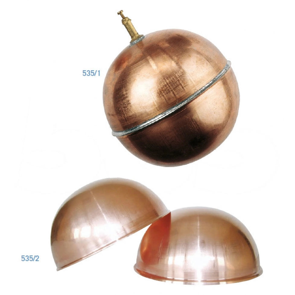 Sfera rame tonda con reggisfera saldato Diametro 120 F.A.R.G.