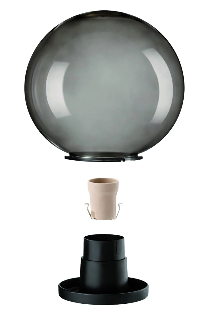 LAMPADA DIFFUSORE GLOBO Ø cm. 30 con base col. Fumè 2.00 pz