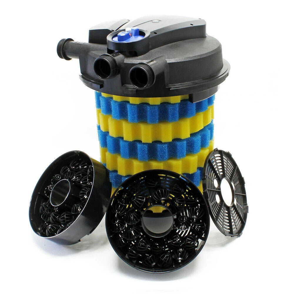 Kit di filtrazione set 100.000 litri pompa UVC 55 watt tubo 10000 l/h 16_0001915