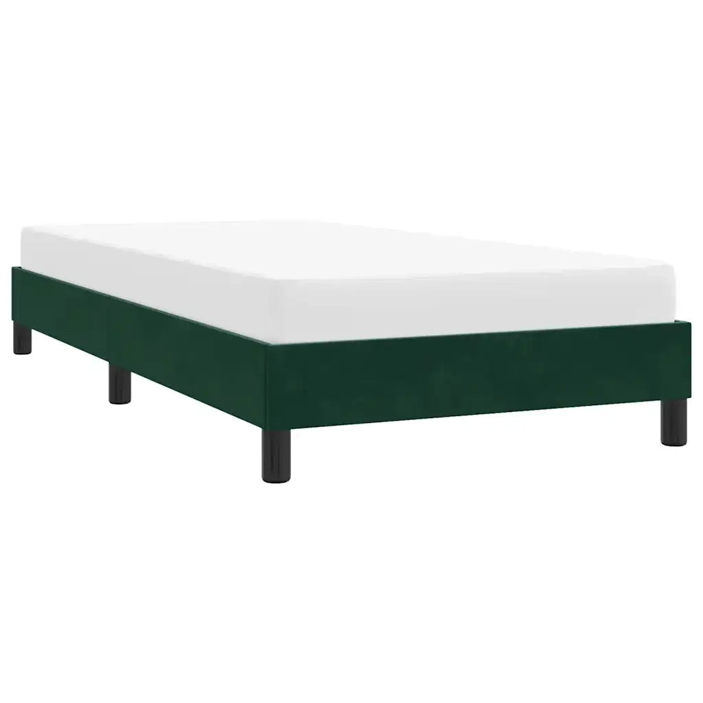 Giroletto senza Materasso Verde Scuro 90x220 cm in Velluto 4101388