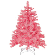 Albero di Natale artificiale Base in metallo PVC tradizionale 120 cm rosa