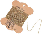 Catena satellitare in acciaio inossidabile - Accessorio creativo per gioielli - Collier d'oro - Adatto per bracciali e catene - 16 piedi - Modello per fare collane