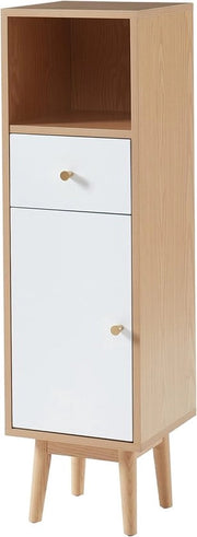 Mobili per la camera da bagno - Colonna a metà - Design moderno - [1 pezzo] - [Bianco] - [Legno]