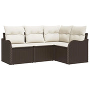 Set Divano da Giardino | Set Salotto da Giardino Marrone polyrattan