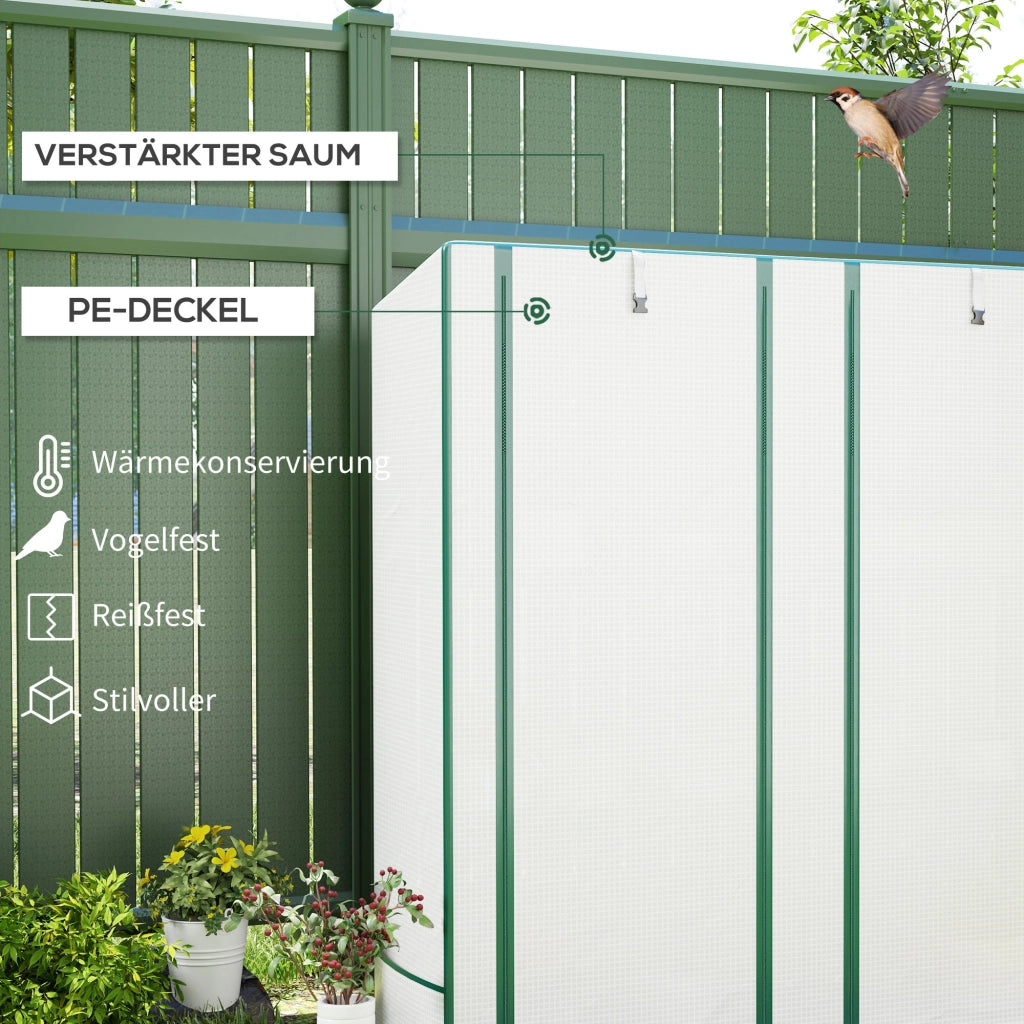 Serra con tetto a falda, doppie porte, ripiani, serra invernale in alluminio realizzata in acciaio, serra per balcone, giardino, serra per pomodori