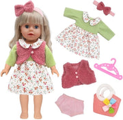 Abbigliamento per bambole adatto per bambine di 36-43 cm - Gonne/abiti/cappelli - Pigiami/ pantaloni - Materiale premium - Design unico - Outfit per bambole