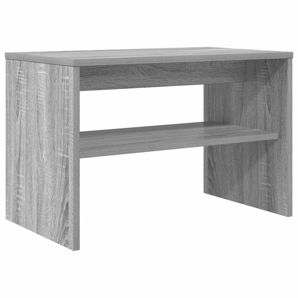 Mobile porta TV rettangolare moderno 60 x 35 x 40 cm con pratico ripiano stile contemporaneo in legno grigio Sonoma 02_0058342