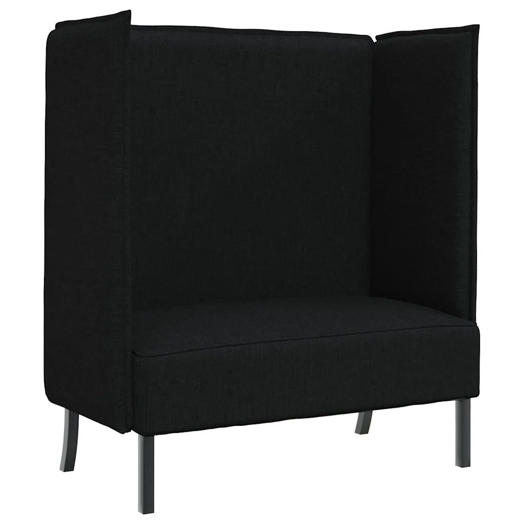 Divano alto 101cm Nero Tessuto