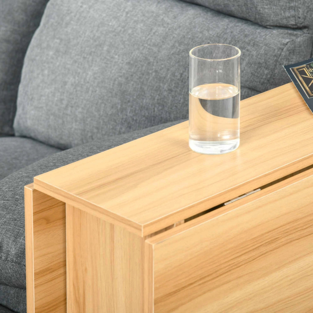 Tavolo da Pranzo Pieghevole con Ruote ¨C zephmum ¨C Legno 140x80x74 cm