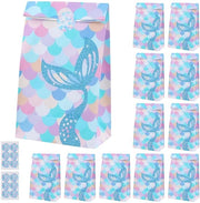 Confezioni di regalo in carta 12 pezzi - Sacchetti di regalo - Sacchetti di festa - Fondi rinforzati - Modello zeppa marina - 13 x 24 x 8 cm - Confezioni di regalo per doni