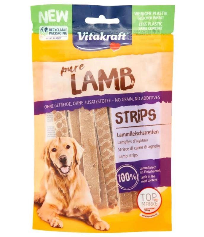 VITAKRAFT PURE LAMB STRIPS STRISCE DI CARNE DI AGNELLO 80 GR