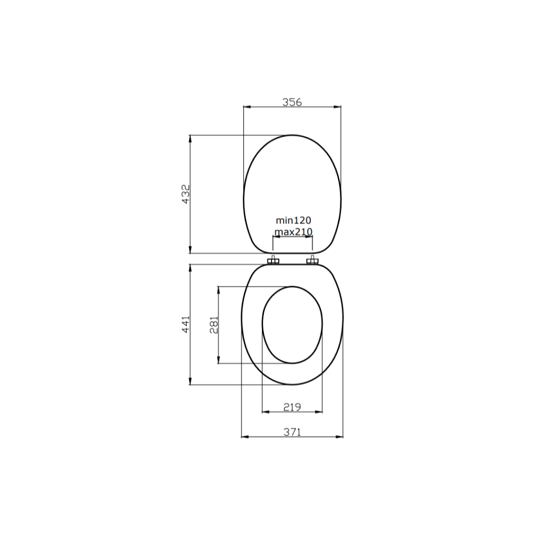 Copri wc universale grigio chiaro in mdf