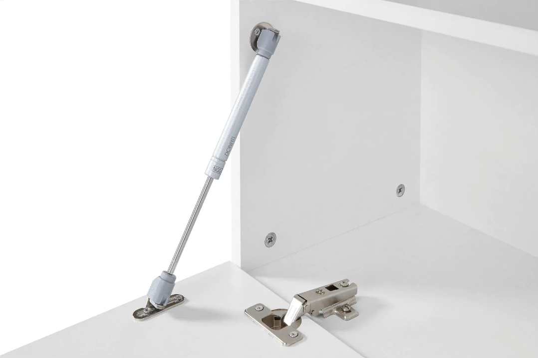 Mobile porta Tv con 2 ribalte e un vano in finitura Bianco lucido e Pero, ZTC6960351