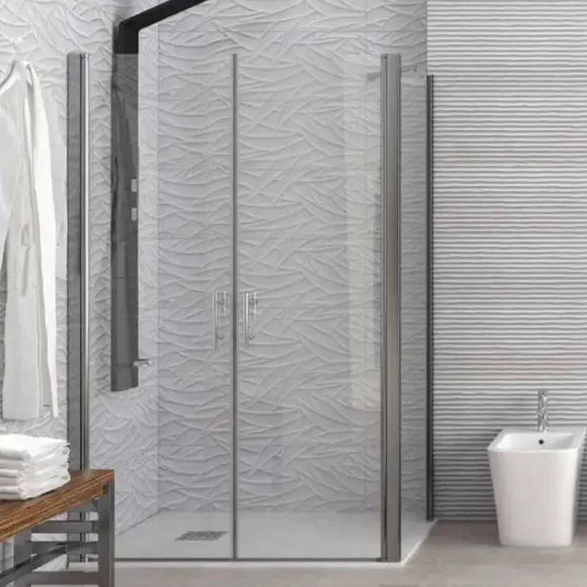Box Doccia Saloon Apertura Interna Esterna e Lato Fisso H190 6mm - 70x80