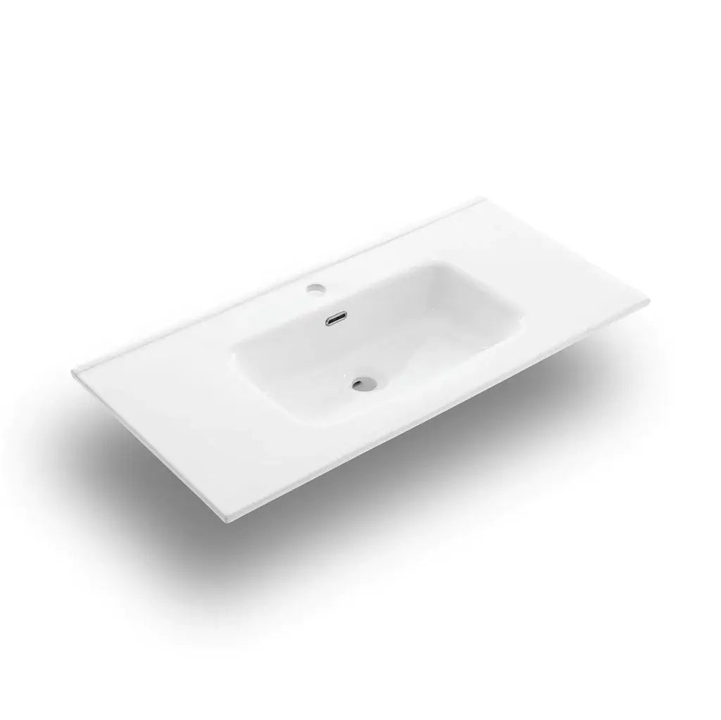 Mobile Bagno 120cm Sospeso Due Cassetti e Specchio Con Lampada - Pino Artico