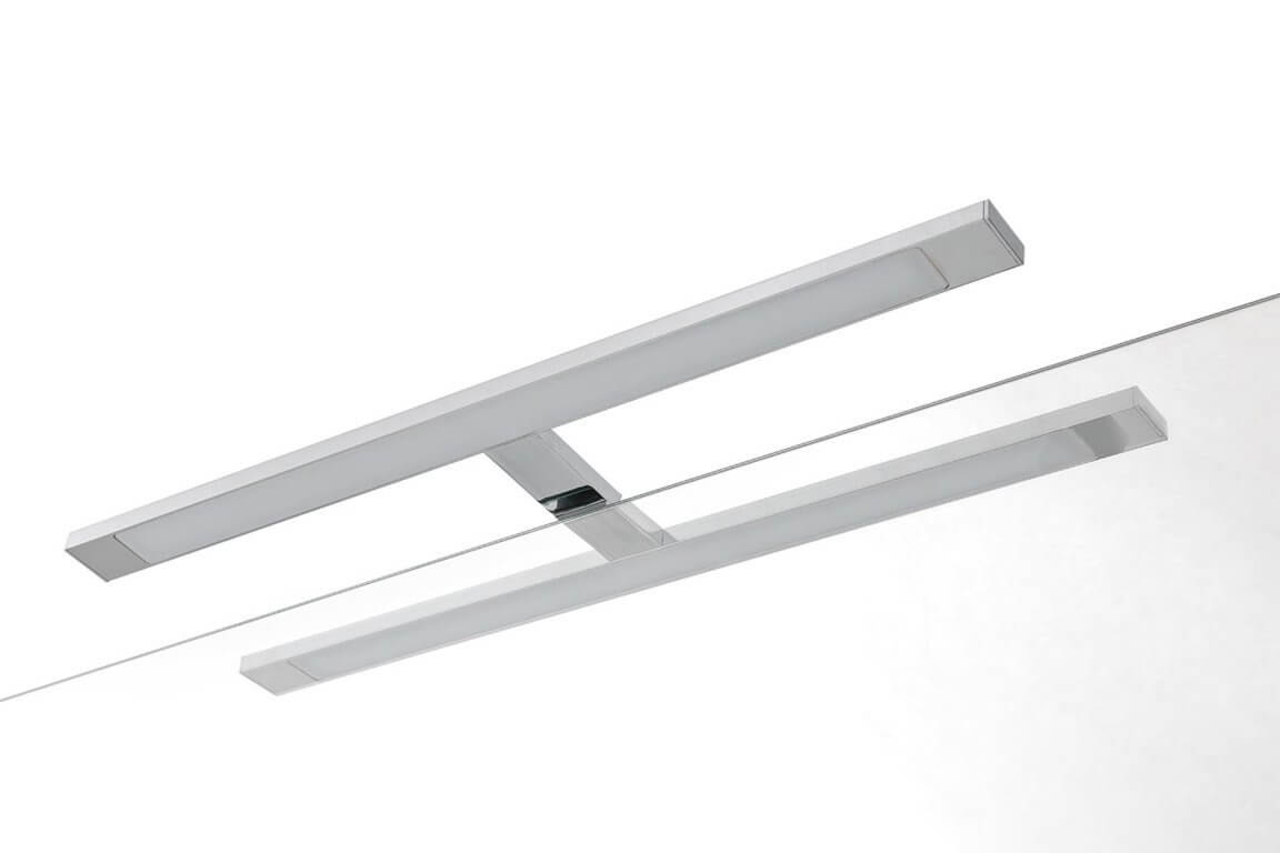 Mobile Bagno 160cm Con Doppio Lavabo, 4 Basi Con Cassetti E Specchio Con Lampada - Avana Effetto Pietra