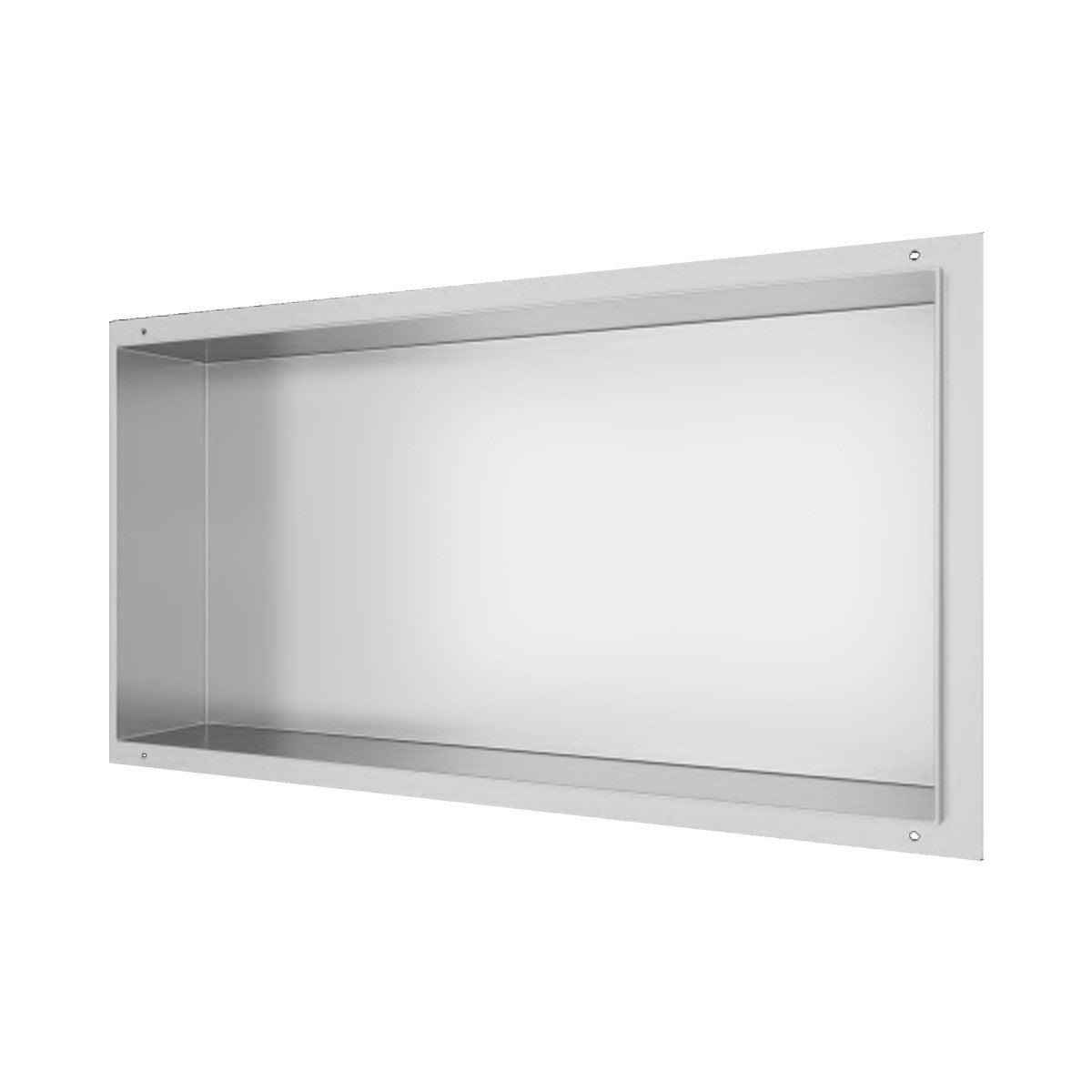 Nicchia da parete 60x30 raso muro acciaio spazzolato profondità 8cm