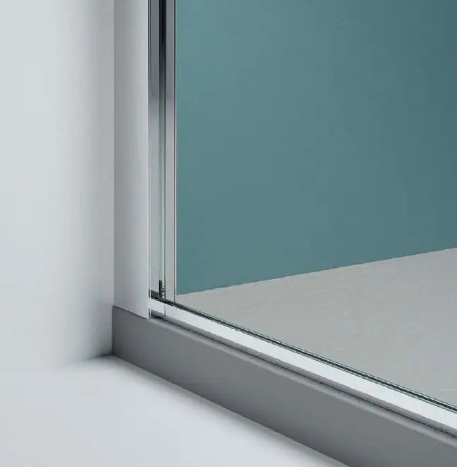 Parete Walk In H200 Anticalcare 8mm Trasparente Profili Oro - 140 cm