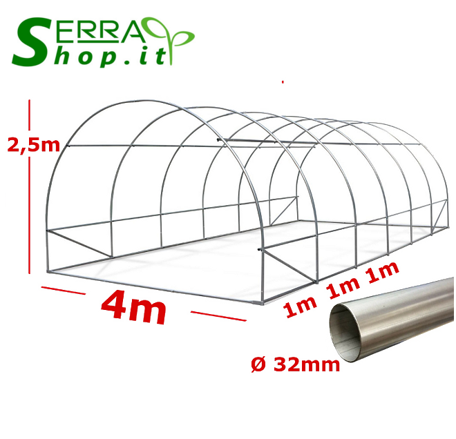 Serra Tunnel NetPlus 4x6m con rete antigrandine